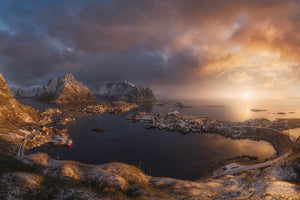modern-3-piece-acrylic-print-sunrise-over-reine