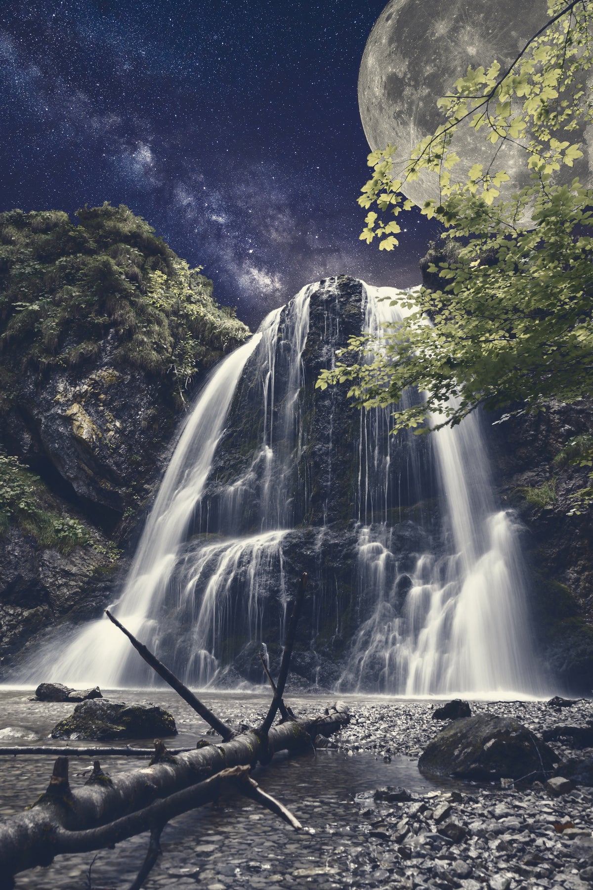 framedposter-print-full-moon-at-the-waterfall