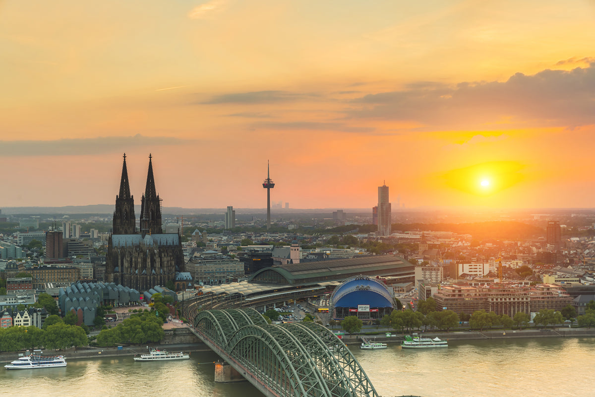 aluminium-print-skyline-cologne-at-sunset