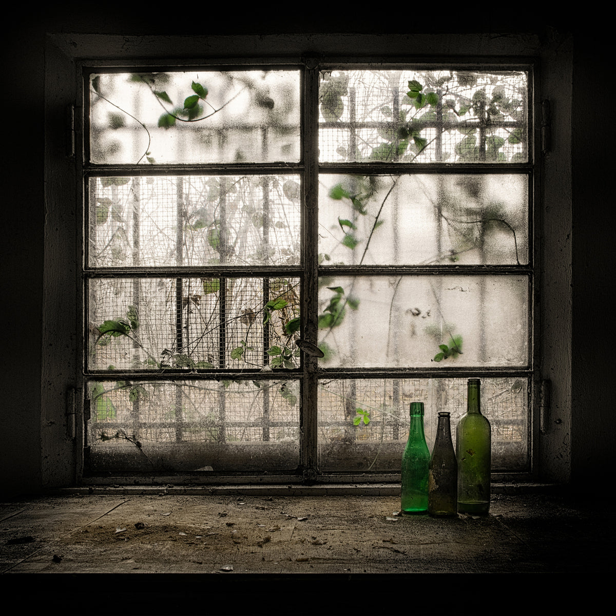 9-piece-aluminium-print-still-life-with-glass-bottle