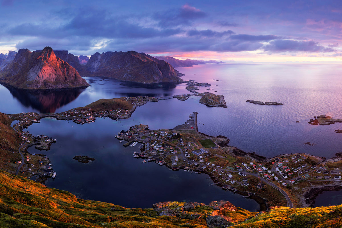 3-piece-aluminium-print-lofoten-sunrise
