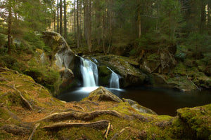 framedcanvas-print-small-waterfall-in-the-forest