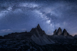3-piece-aluminium-print-stars-in-the-dolomites