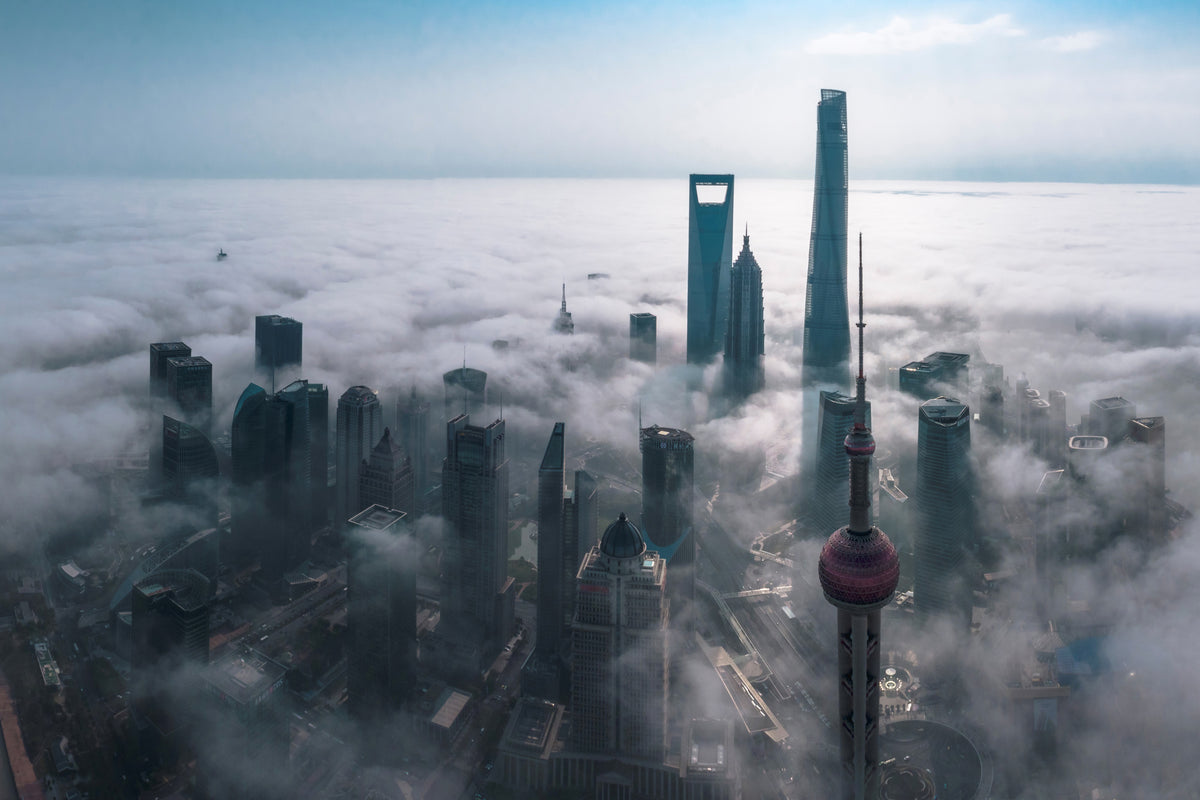 poster-print-shanghai-in-the-fog-from-above