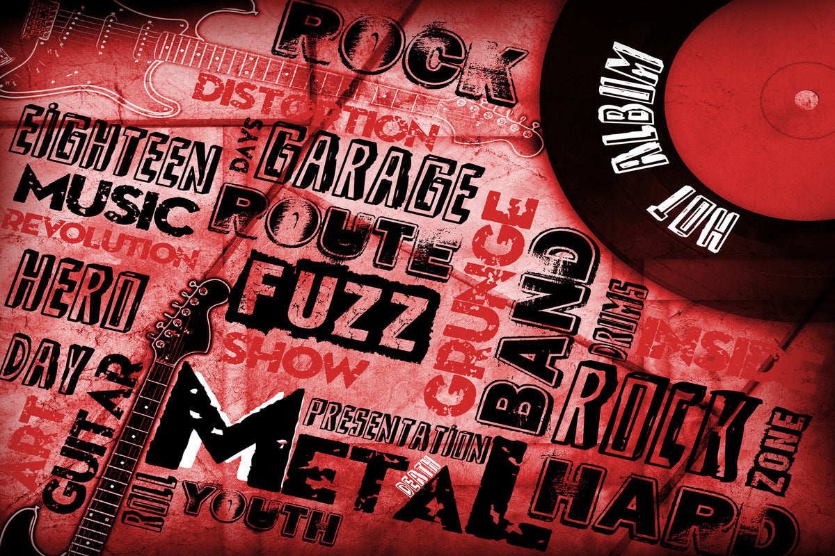 framedposter-print-writings-music-grunge