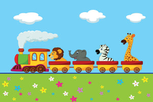 framedcanvas-print-animal-train