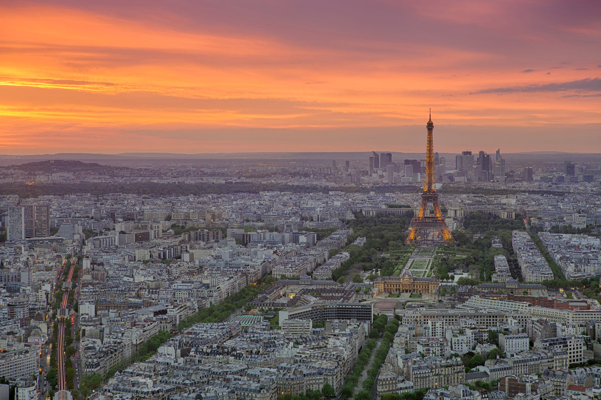 acrylic-print-paris-skyline-at-sunset