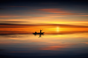 canvas-print-boat-in-the-golden-light