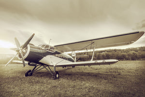 3-piece-aluminium-print-nostalgic-aircraft-in-retro-style