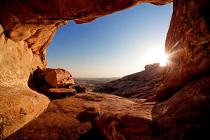 modern-3-piece-aluminium-print-sunset-in-front-of-the-cave
