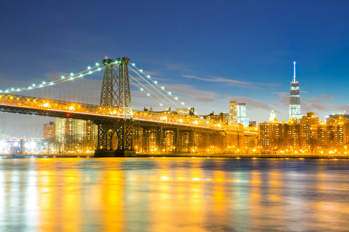 aluminium-print-brooklyn-bridge-at-night