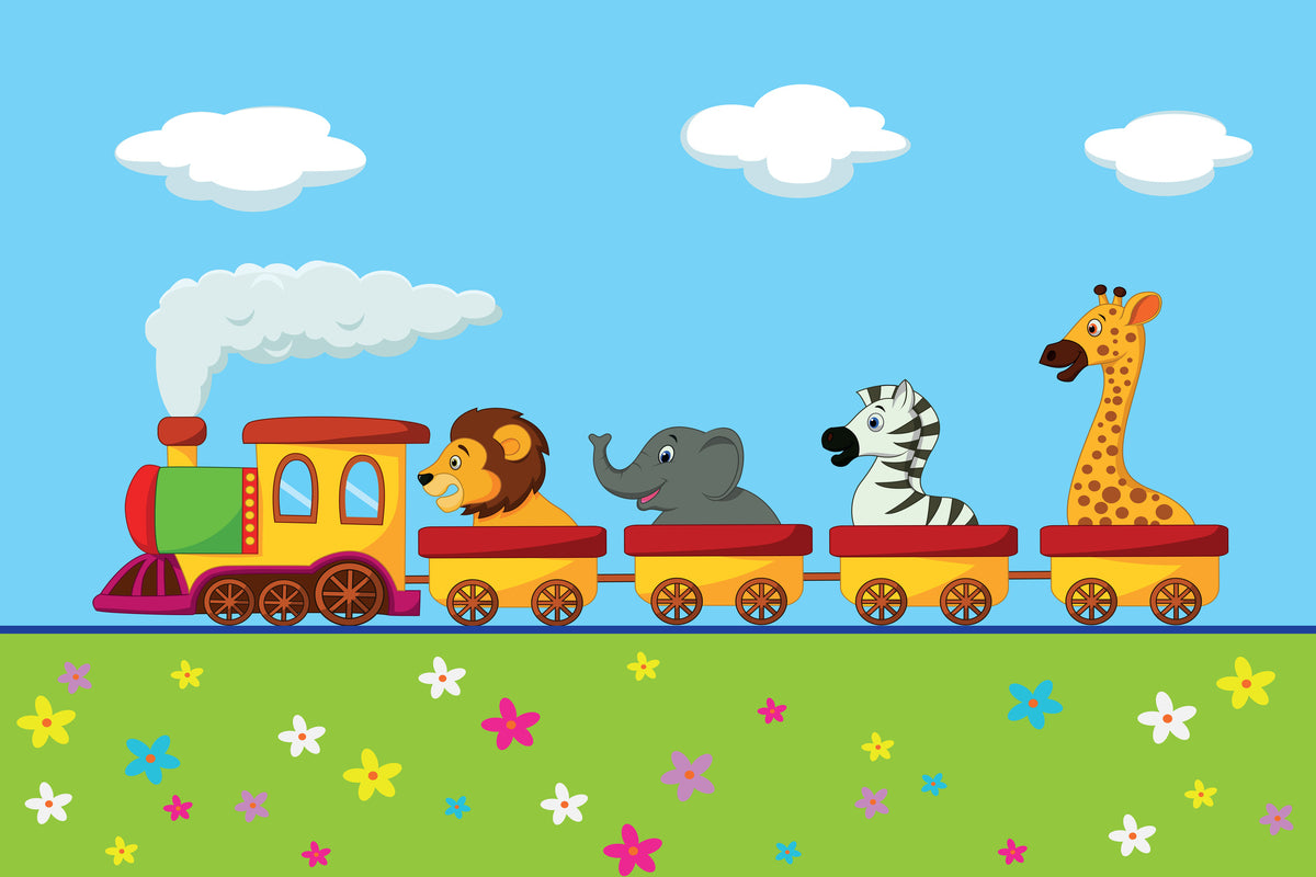3-piece-aluminium-print-animal-train