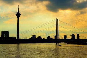 3-piece-aluminium-print-skyline-in-the-evening-light