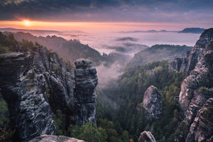 3-piece-aluminium-print-sunrise-on-the-rocks