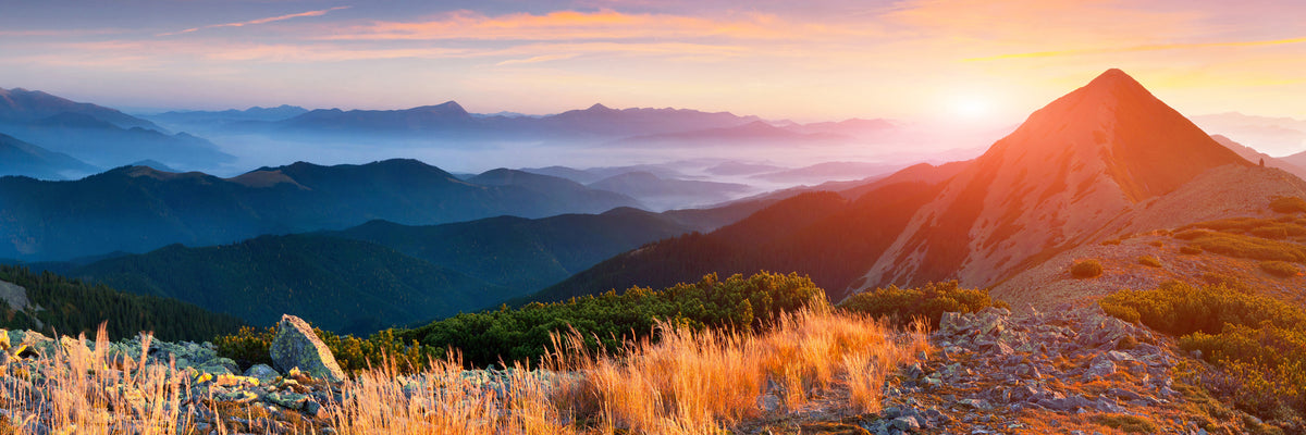 panoramic-3-piece-aluminium-print-sunset-in-the-alps-panorama