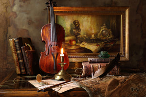 3-piece-canvas-print-still-life-with-violin-and-painting-ii