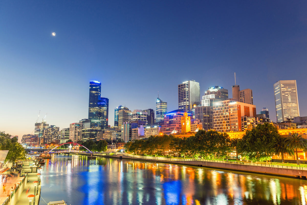 3-piece-aluminium-print-skyline-sydney-at-dusk