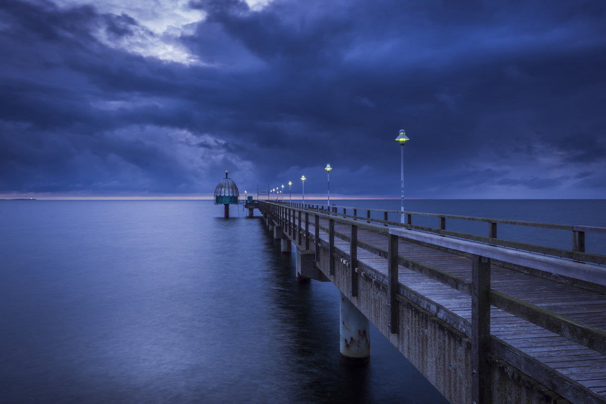 3-piece-acrylic-print-pier-at-night
