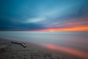 3-piece-aluminium-print-beach-in-the-sunset